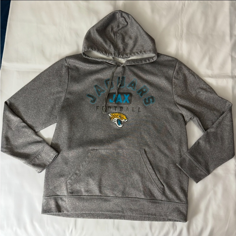 NFL Team Apparel Jacksonville Jaguars Gray Hooded Sweatshirt